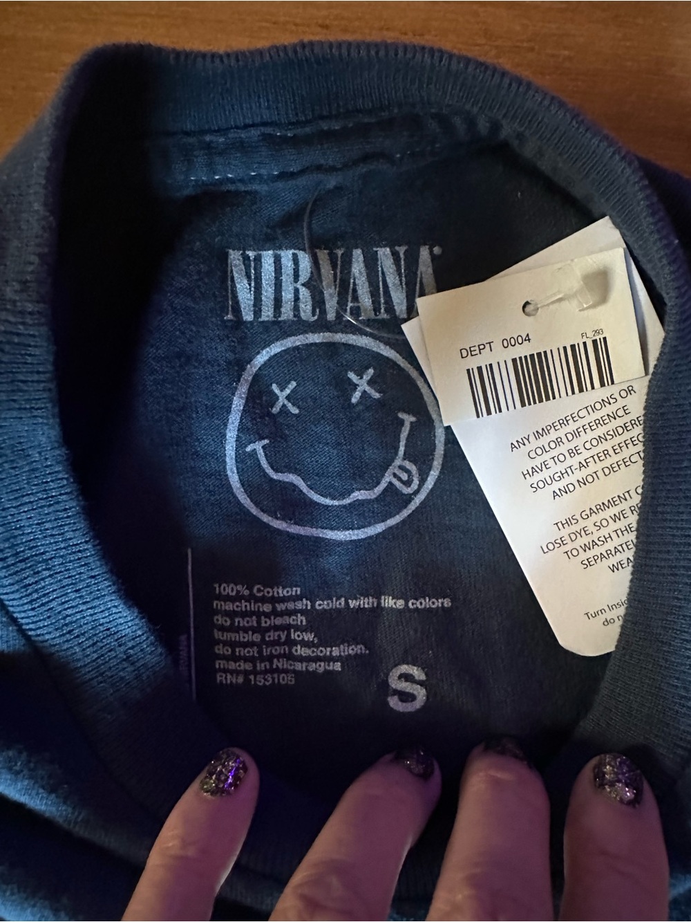 🆕 NIRVANA In Utero Navy Short Sleeve Graphic Pigment Dye Tee - Picture 6 of 8